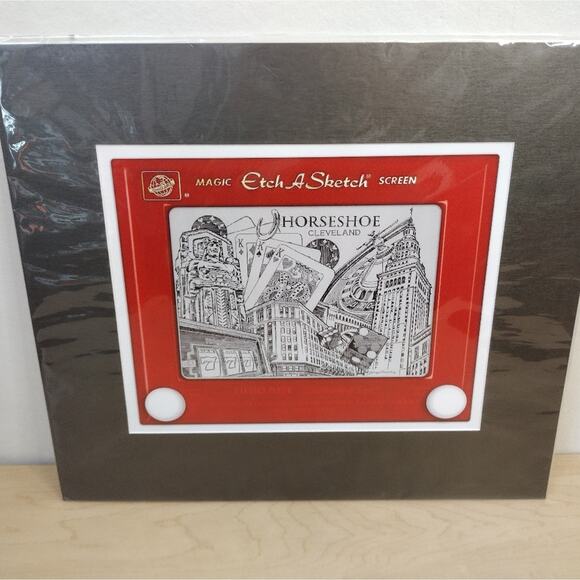 Cleveland Horseshoe Etch A Sketch Print Art - Picture 7 of 10